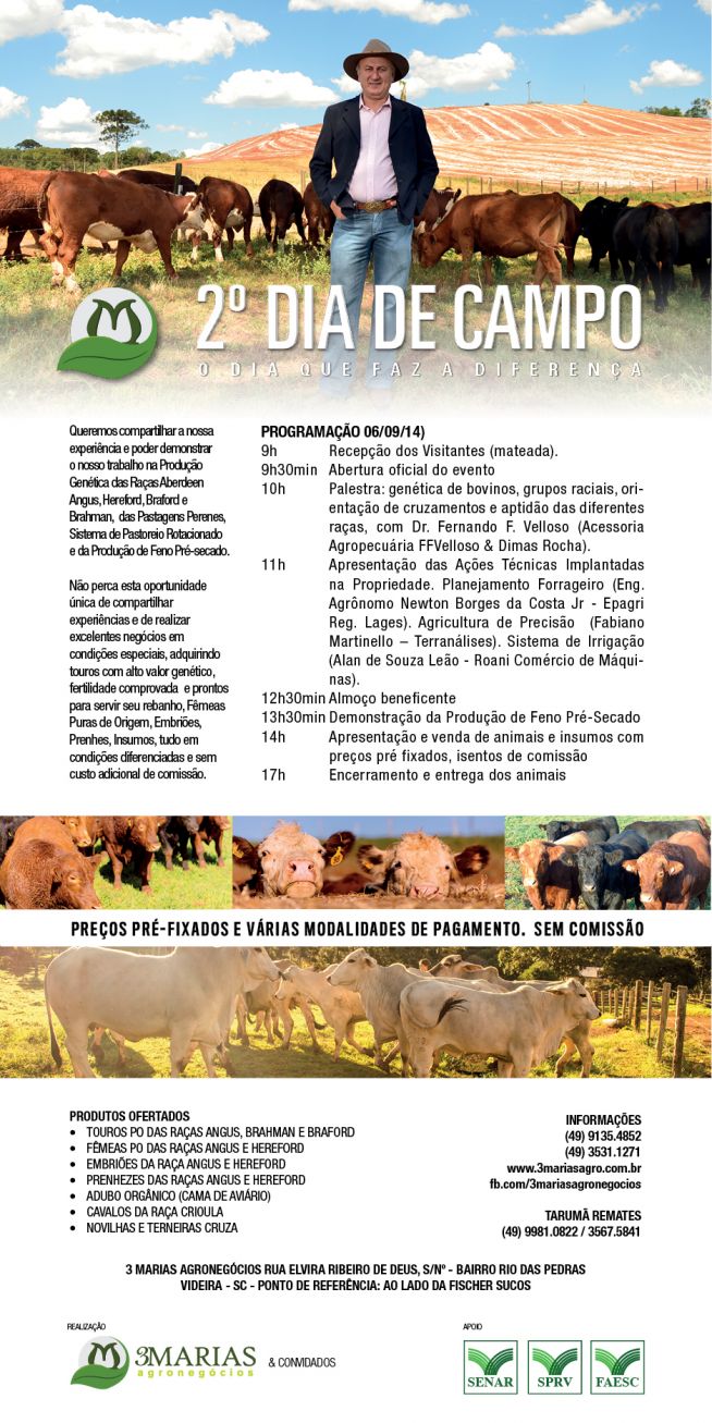 2º Dia de Campo - 3 Marias Agronegócios (Videira, SC)