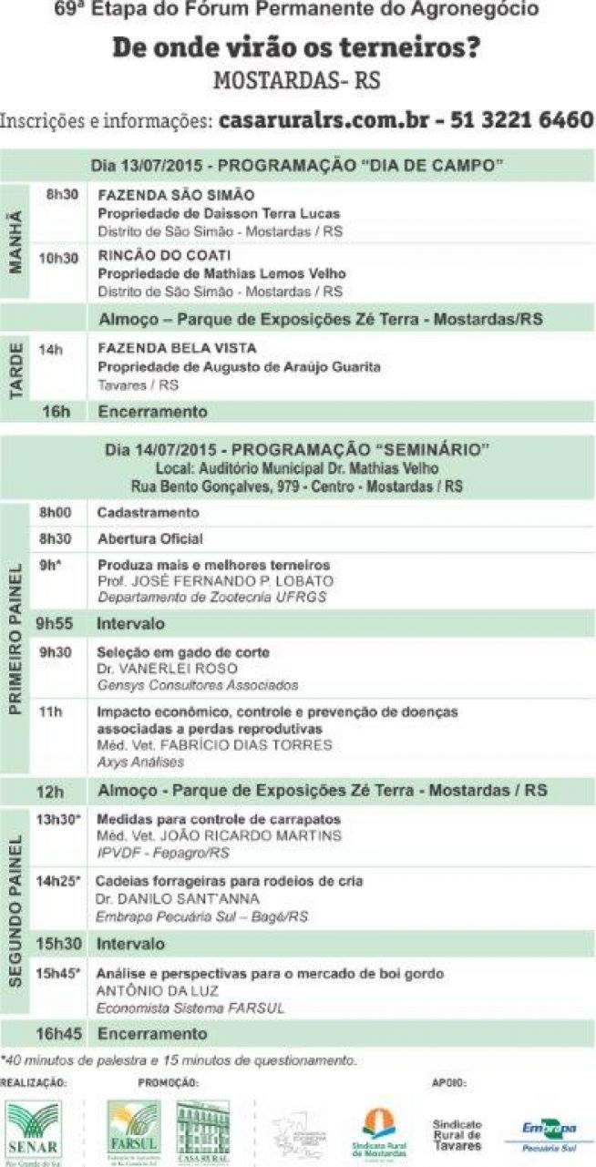 Seminário - De onde virão os terneiros?