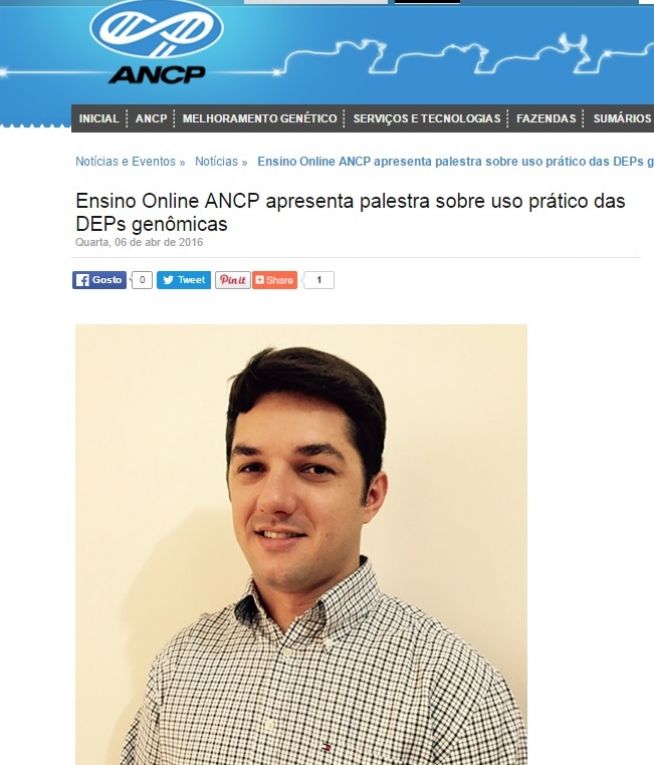 Ensino Online - "Uso Prático das DEPs Genômicas"