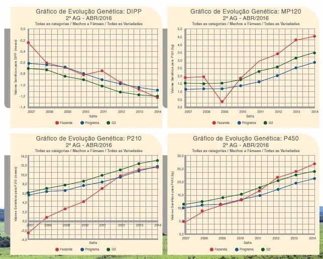 Nelore Jandaia - Gráfico de Evolução Genética
