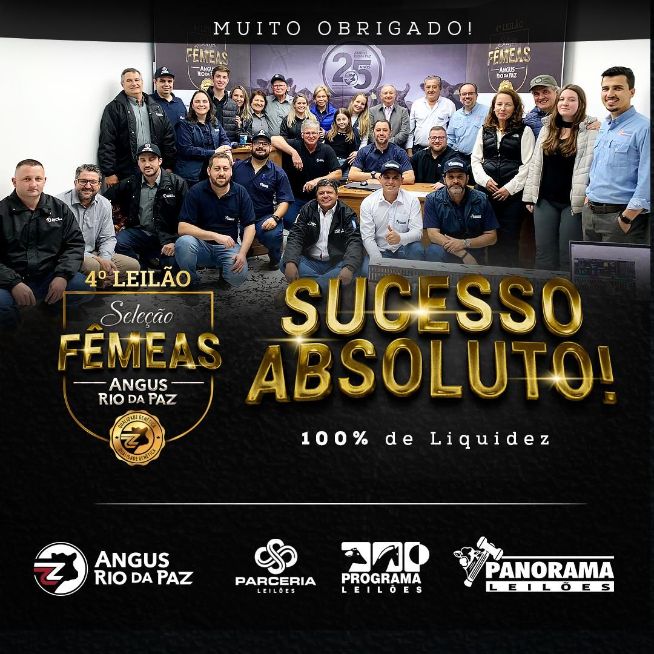 Angus Rio da Paz comemora sucesso do 4º Leilão de Fêmeas